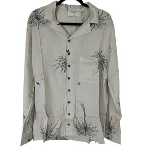 One Teaspoon Men's NEW SZ M Palm Island Button Down Shirt Stone Style:‎ 21818
